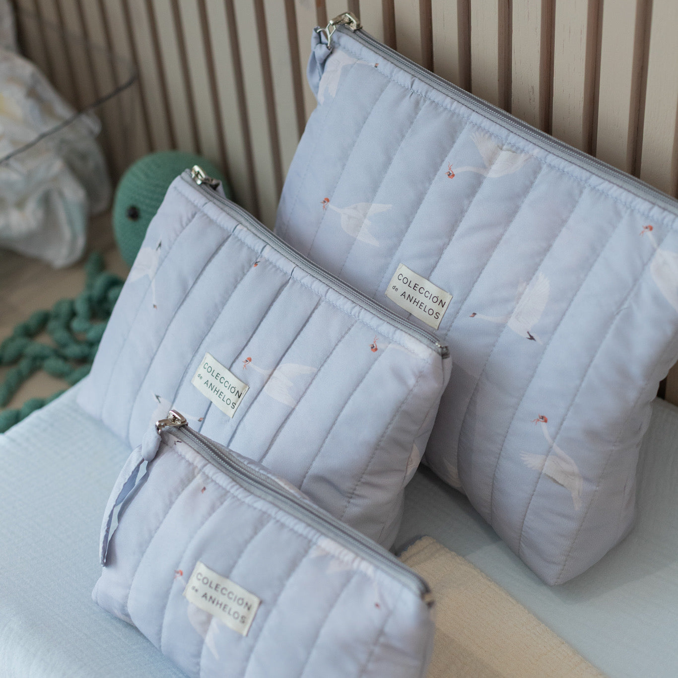 Bolsas multiusos impermeables con estampado de cisnes en tres tamaños