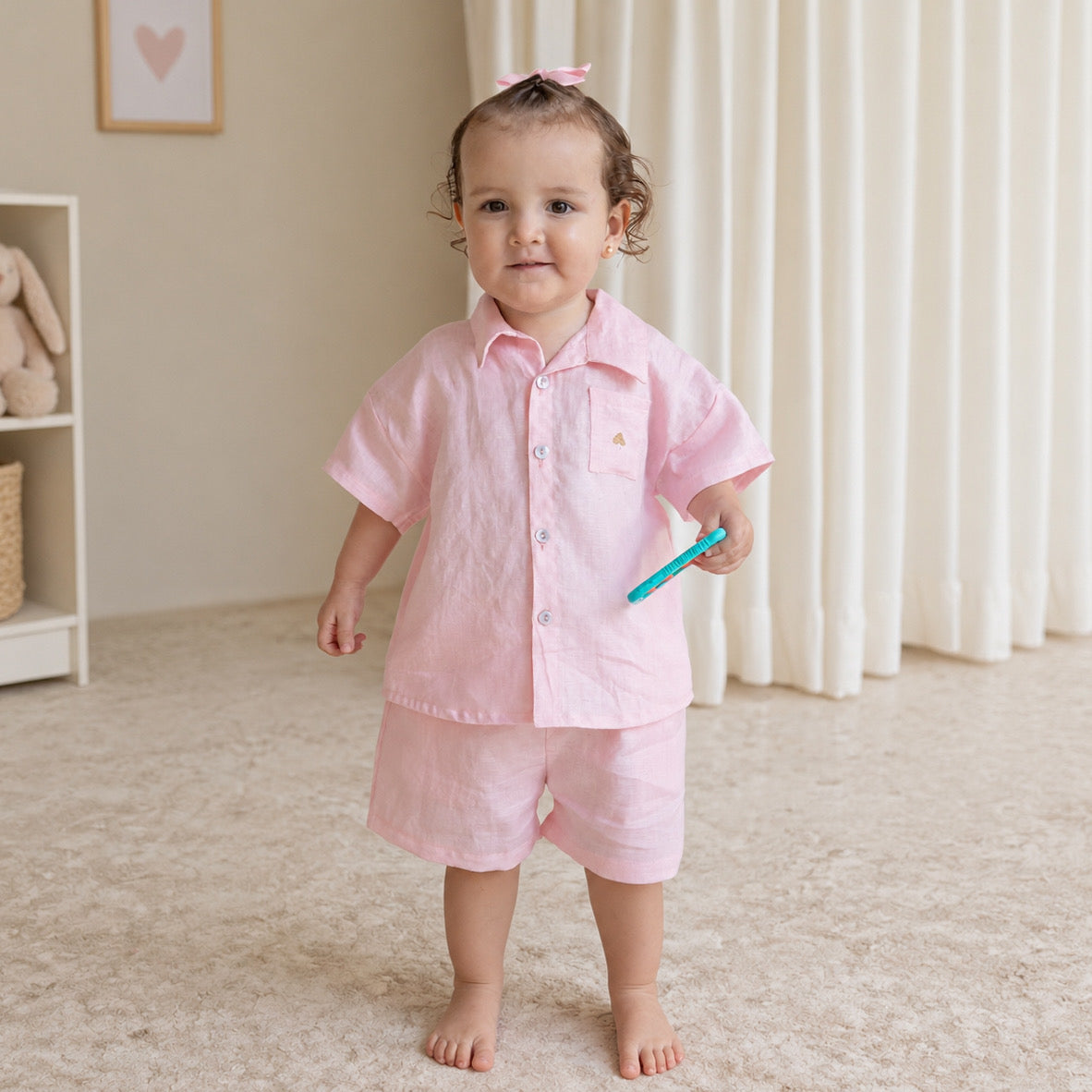 Conjunto unisex lino para toddler