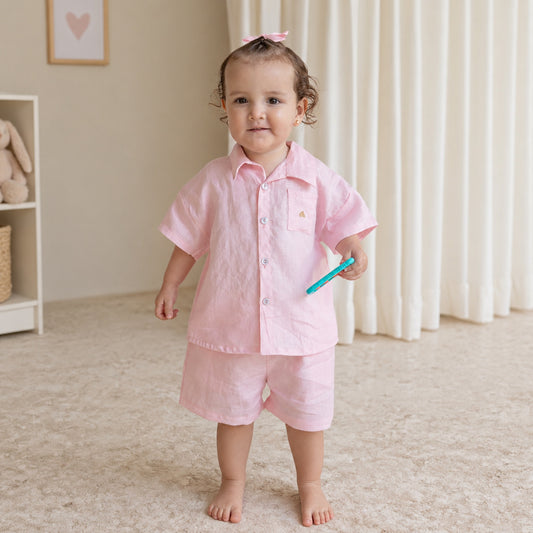 Conjunto unisex lino para toddler