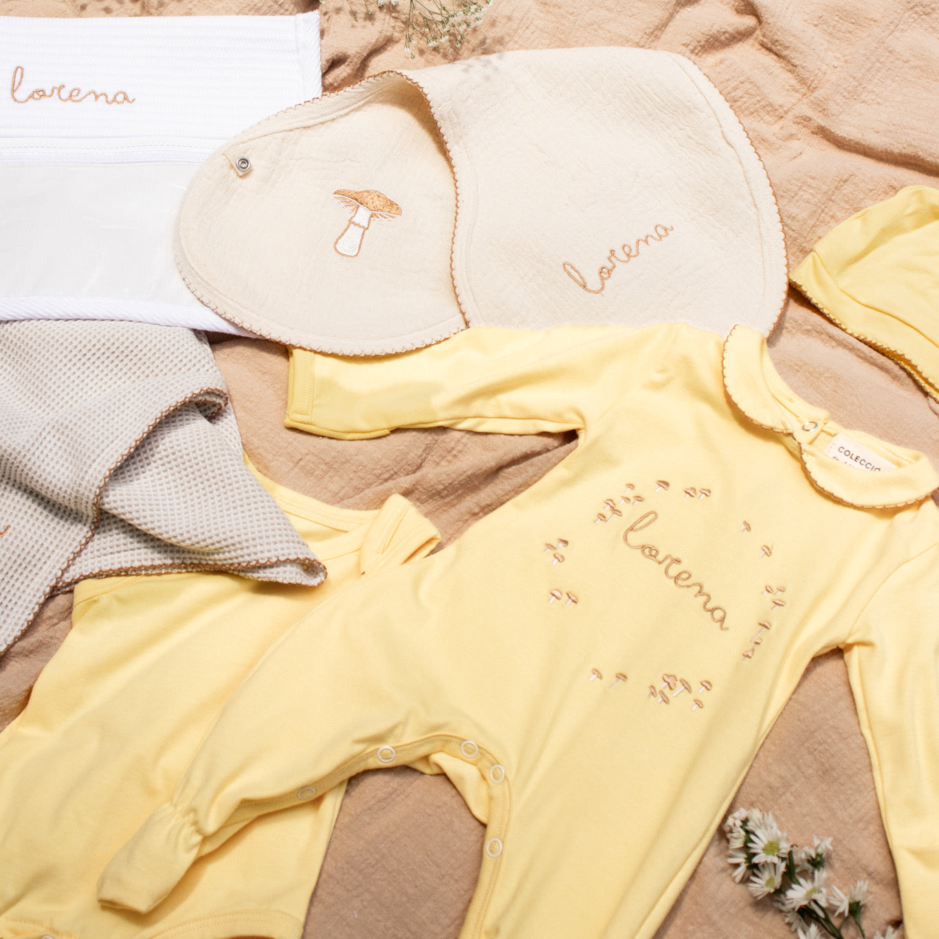 paquete de bienvenida amarillo claro personalizado